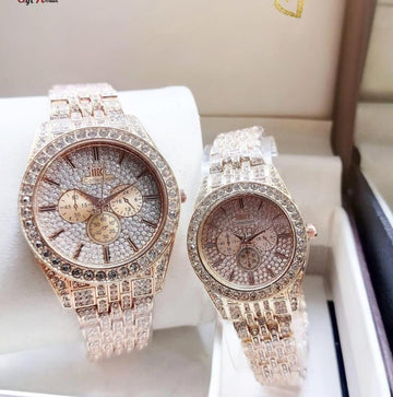 Stylish couple watch