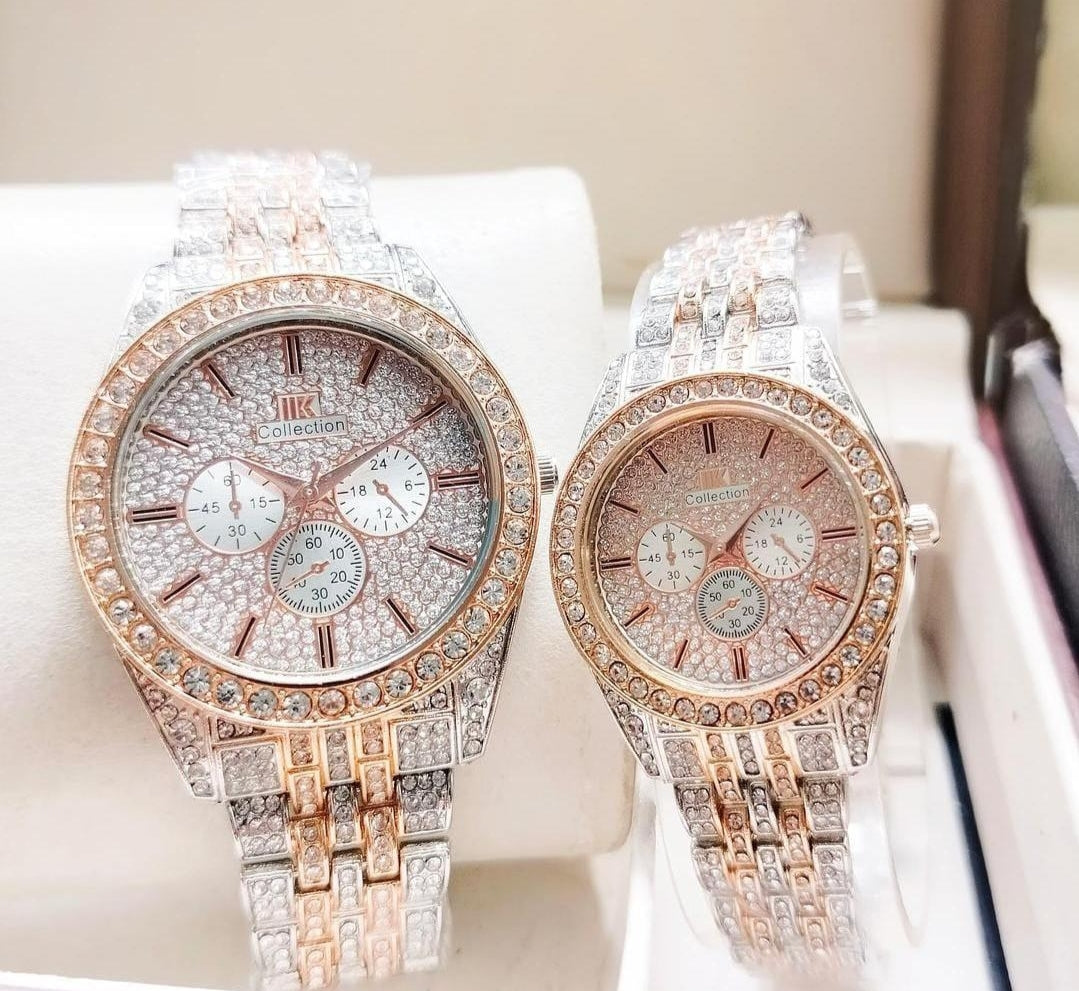 Stylish couple watch